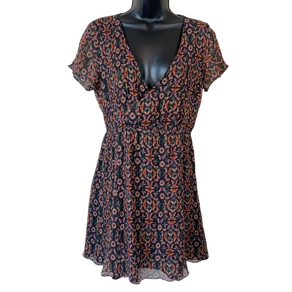 Rebecca Minkoff Silk Butterfly Garden Floral Mini Dress